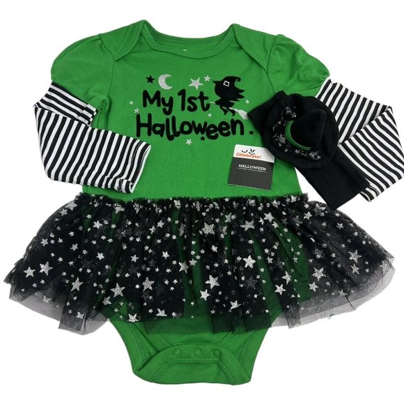 Wal Mart Other - Way To Celebrate Baby Tutu & Headband Outfit Size 24 Months My 1st Halloween New
